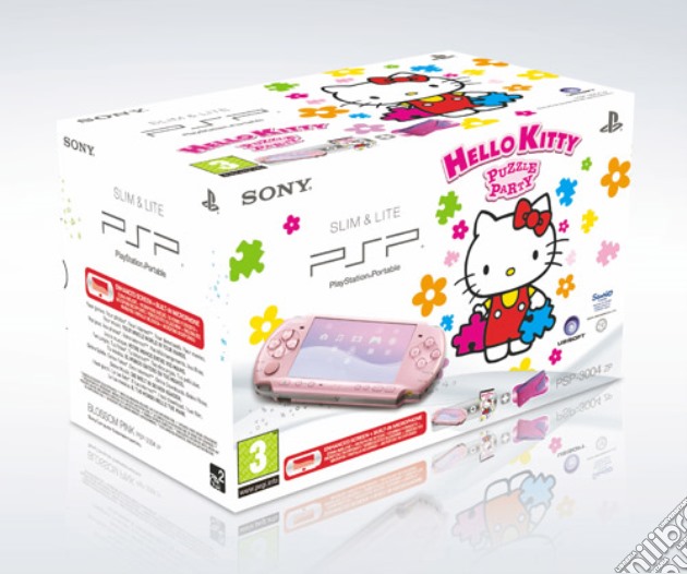 PSP Pink 3000 + Hello Kitty videogame di PSP