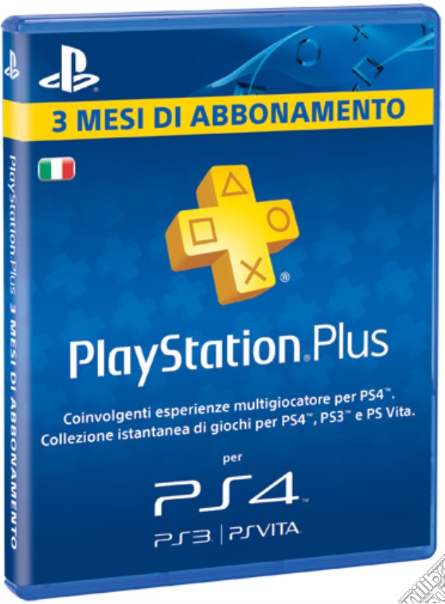 Sony PSN PS Plus Card 3 Mesi PS4 Branded videogame di GOL
