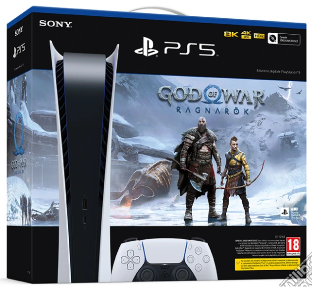 PlayStation 5 Digital Edition+God of War Ragnarok C Chassis videogame di ACC