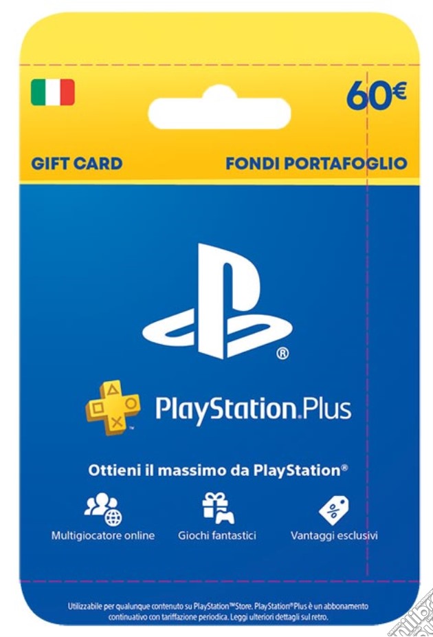 SONY Playstation Live Card Plus 60 Euro videogame di GOL