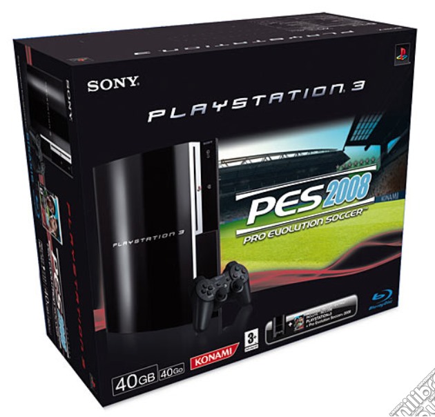 Playstation 3 40 Gb + PES 2008 videogame di PS3
