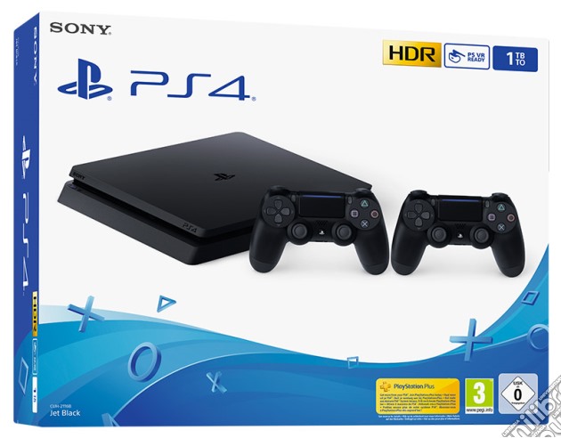 PS4 1TB F Chassis Black + DS4V2 videogame di ACC