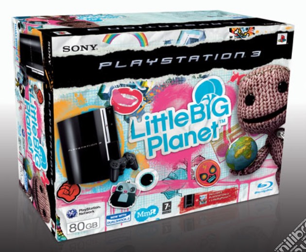 Playstation 3 80 Gb + Little Big Planet videogame di PS3