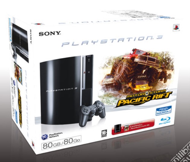 Playstation 3 80 Gb + Motorstorm Pacific videogame di PS3