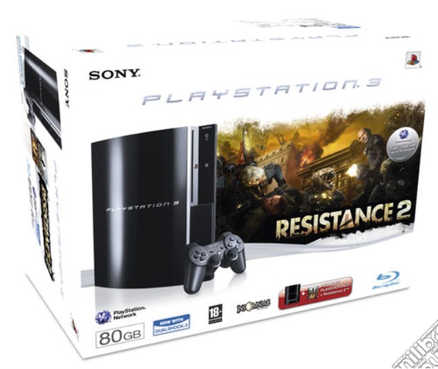 Playstation 3 80 Gb + Resistance 2 videogame di PS3