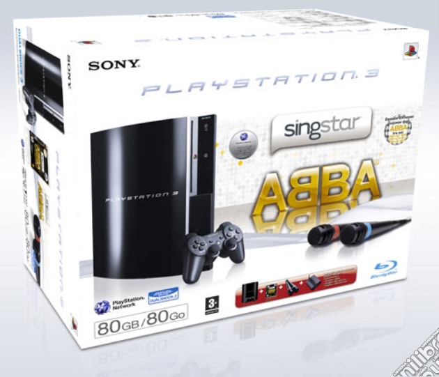 Playstation 3 80 Gb + Singstar Abba + M. videogame di PS3
