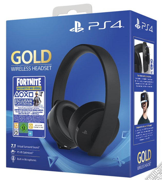 SONY Gold Headset + Fortnite VCH videogame di ACC