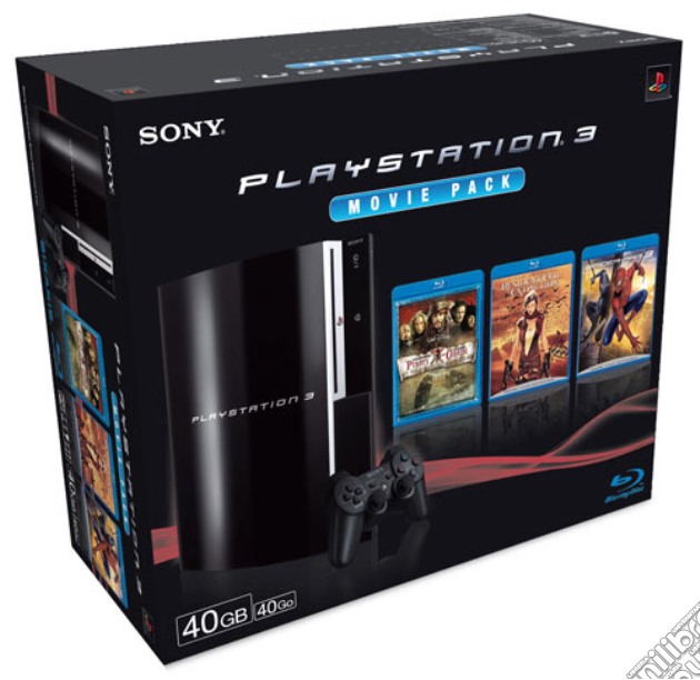 Playstation 3 40 Gb + 3 Film BD videogame di PS3