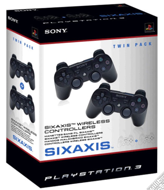 PS3 Sony Wireless Controllers Twin Pack videogame di PS3