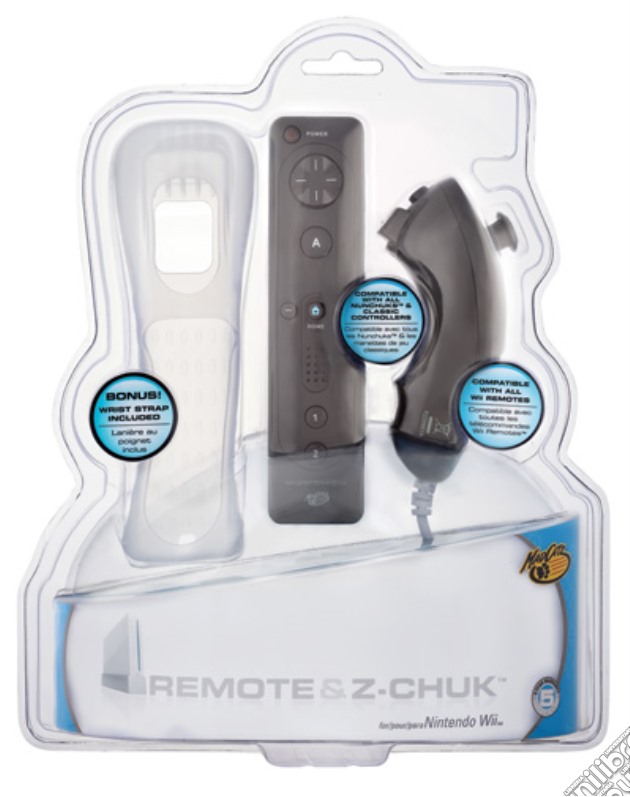 MAD CATZ WII Remote With Gripz & ZChuk B videogame di WII
