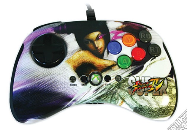 MAD CATZ X360 FightPad Super SF4 Juri videogame di X360