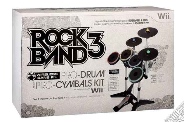 MAD CATZ WII Wrlss Drum-Cymbals Rock B3 videogame di WII