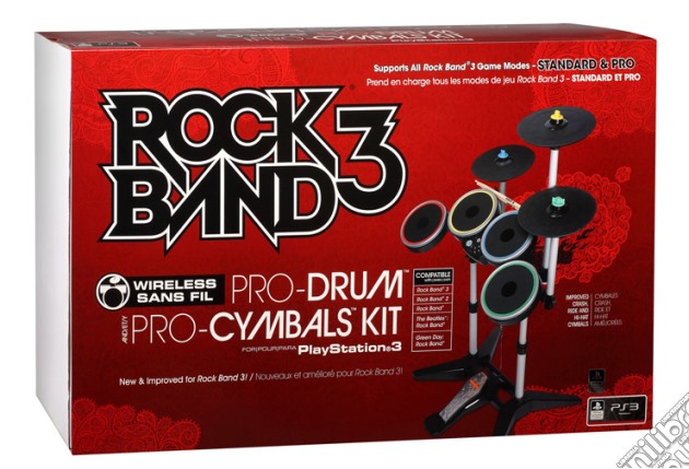 MAD CATZ PS3 Wrlss Drum-Cymbals Rock B3 videogame di PS3