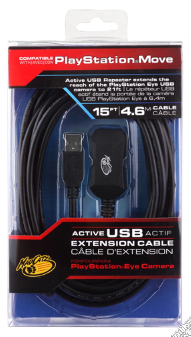 MAD CATZ PS3 Move Eye USB ExtensionCable videogame di PS3