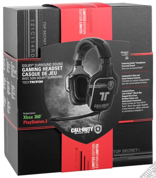MAD CATZ PS3/X360 Headset COD Black Ops videogame di PS3