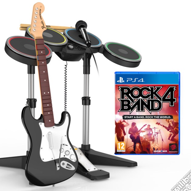 Rock Band 4 Chitarra+Microfono+Batteria videogame di PS4