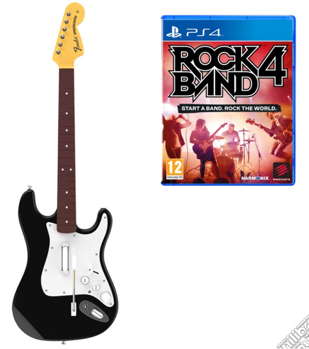 Rock Band 4 + Chitarra Fender Wrlss videogame di PS4