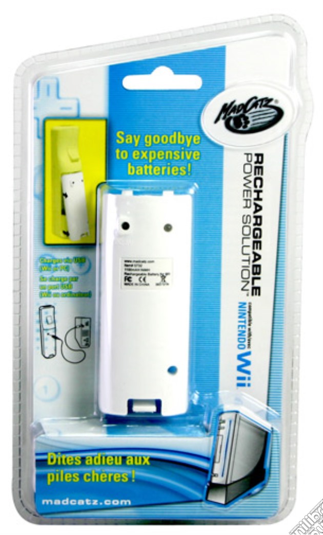 MAD CATZ WII Rechargeable Power Solution videogame di WII