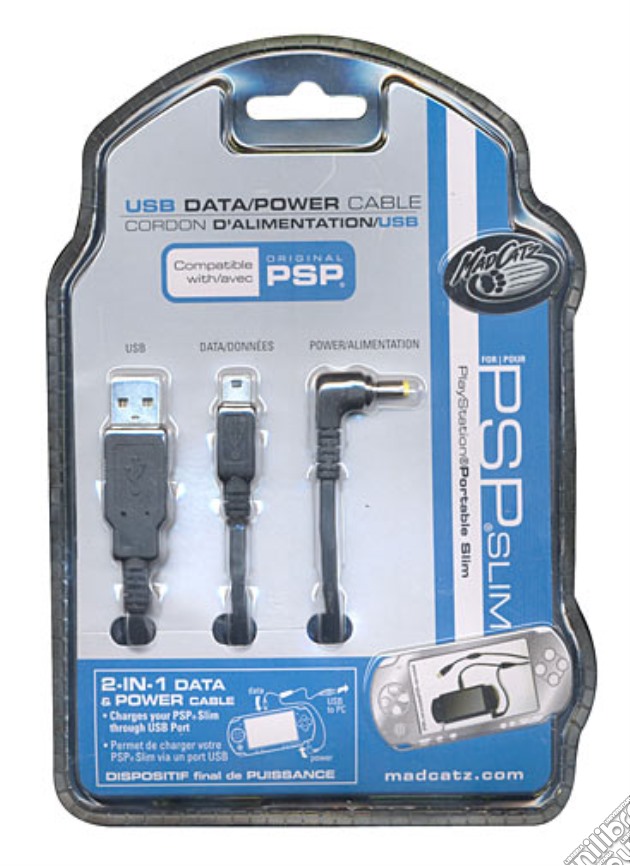 MAD CATZ PSP Slim USB Data Power Cable videogame di PSP