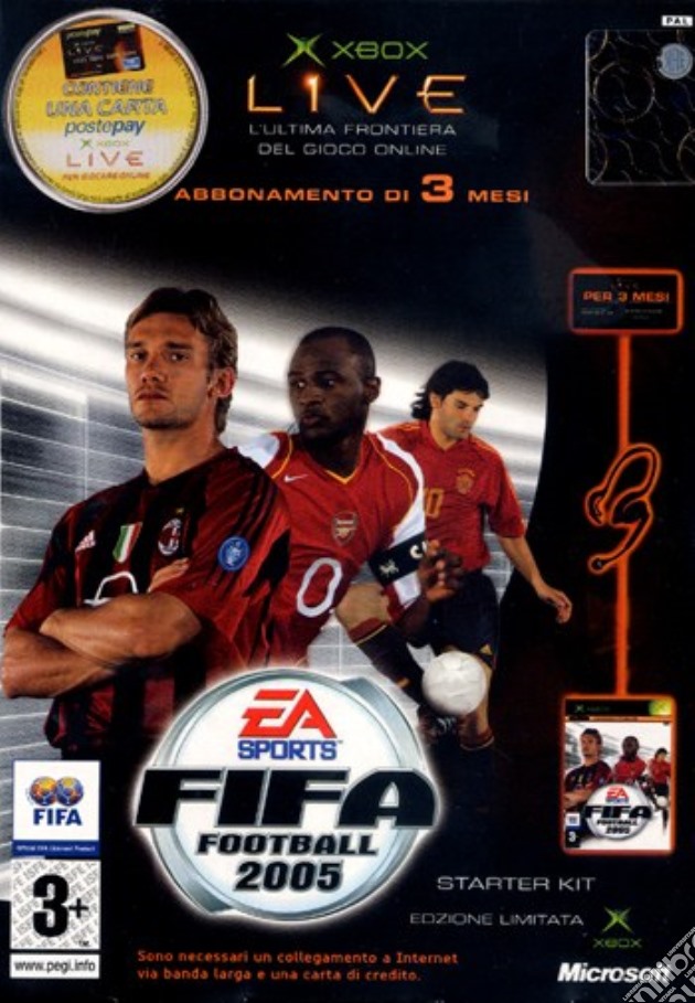 FIFA 2005 + Xbox Live Kit videogame di XBOX