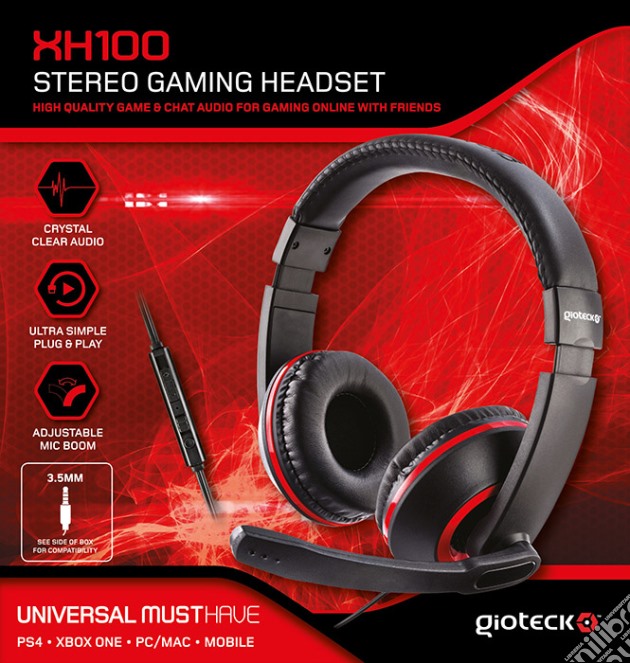 GIOTECK Cuffie Gaming Stereo XH-100 videogame di ACC