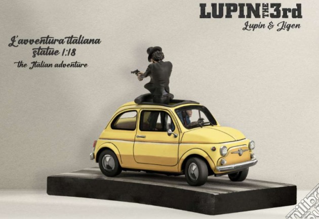 INFINITE Lupin III Lupin & Jigen su Fiat 500 Scala 1:18 videogame di FIST
