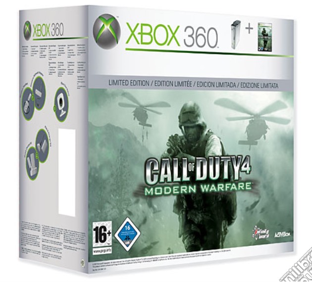 XBOX 360 Pro HDMI Call Of Duty 4 videogame di X360