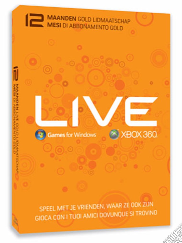MICROSOFT X360 Live Gold Card 12 Mesi videogame di X360