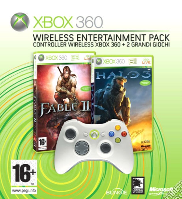 Halo 3 + Fable 2 + Controller Wireless videogame di X360