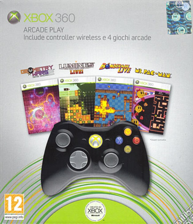 Arcade Play + Controller Wireless Black videogame di X360