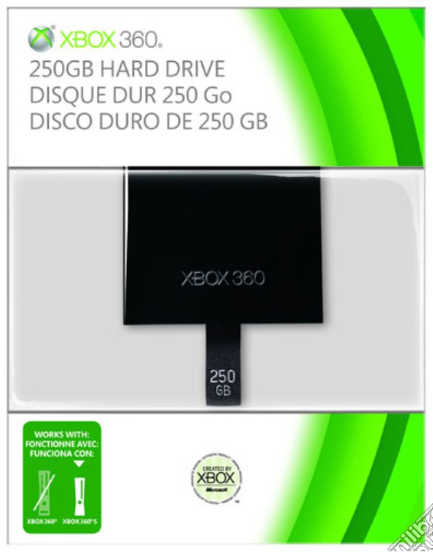 MICROSOFT X360 Slim Hard Drive 250GB videogame di X360