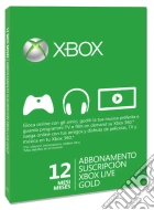 MICROSOFT X360 Live Gold Card 12 Mesi game acc