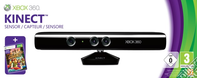 MICROSOFT X360 Kinect+Kinect Adventure videogame di X360