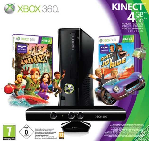 XBOX 360 4GB + Kinect Limited Ed. Bundle videogame di X360