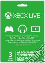 MICROSOFT XBOX Live 3 Mesi Gold Card