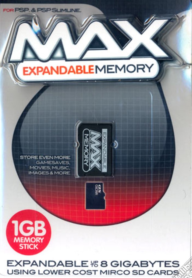 PSP Expandable Memory A.+ Card 1GB DATEL videogame di PSP