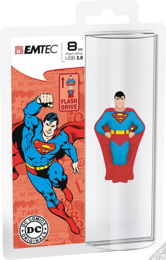 EMTEC USB Key 8GB DC COMICS Superman 3D videogame di HMEM