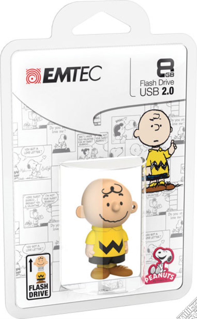 EMTEC USB Key 8GB PEANUTS Charlie Brown videogame di HMEM