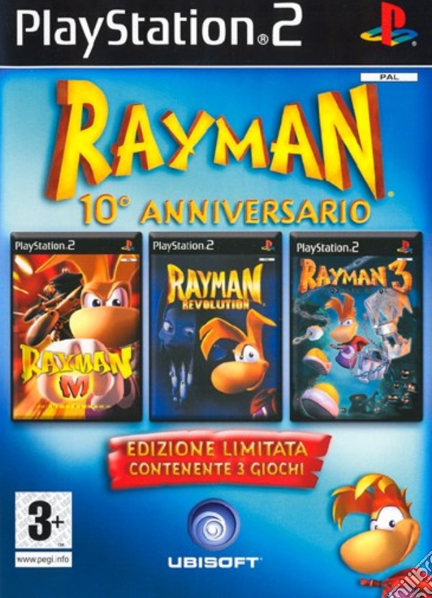Rayman M + Rayman 3 + Rayman Revolution videogame di PS2