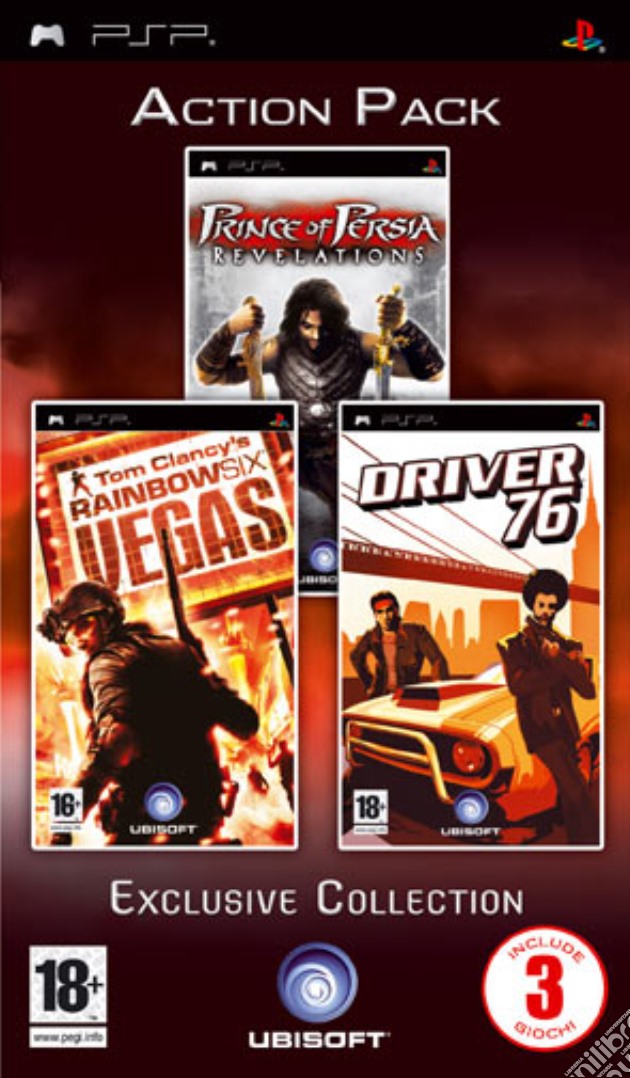 Prince Of Persia 3 + Driver + Rainbow V. videogame di PSP