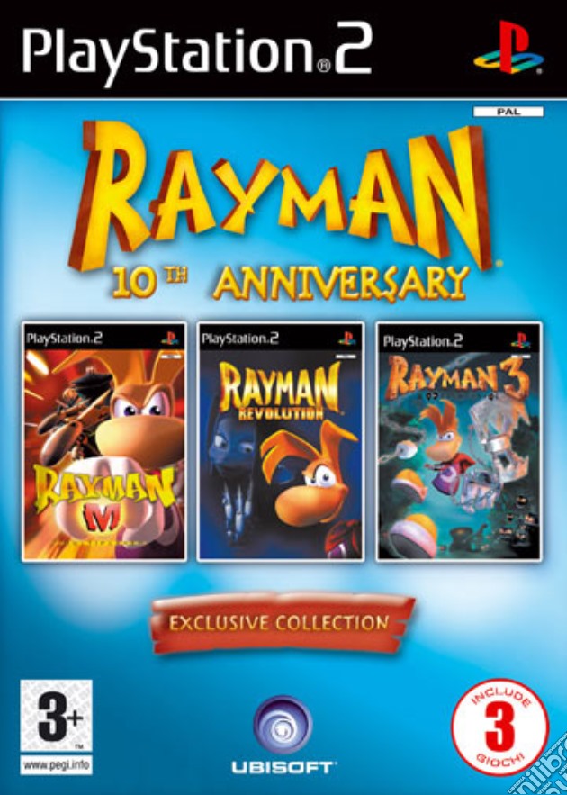 Rayman M + Rayman 2 + Rayman 3 videogame di PS2
