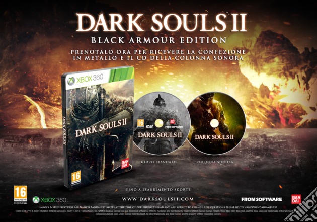 Dark Souls 2 Black Armor Day One Edition videogame di X360