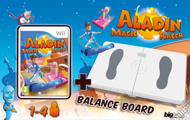 Aladin Magic Racer + Balance Board BigB videogame di WII