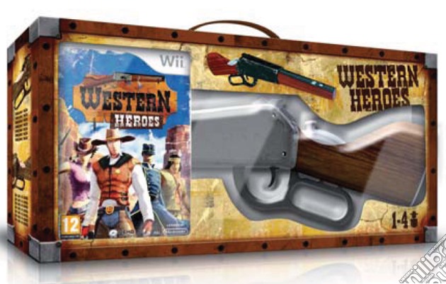 Western Heroes + fucile Whinchester videogame di WII