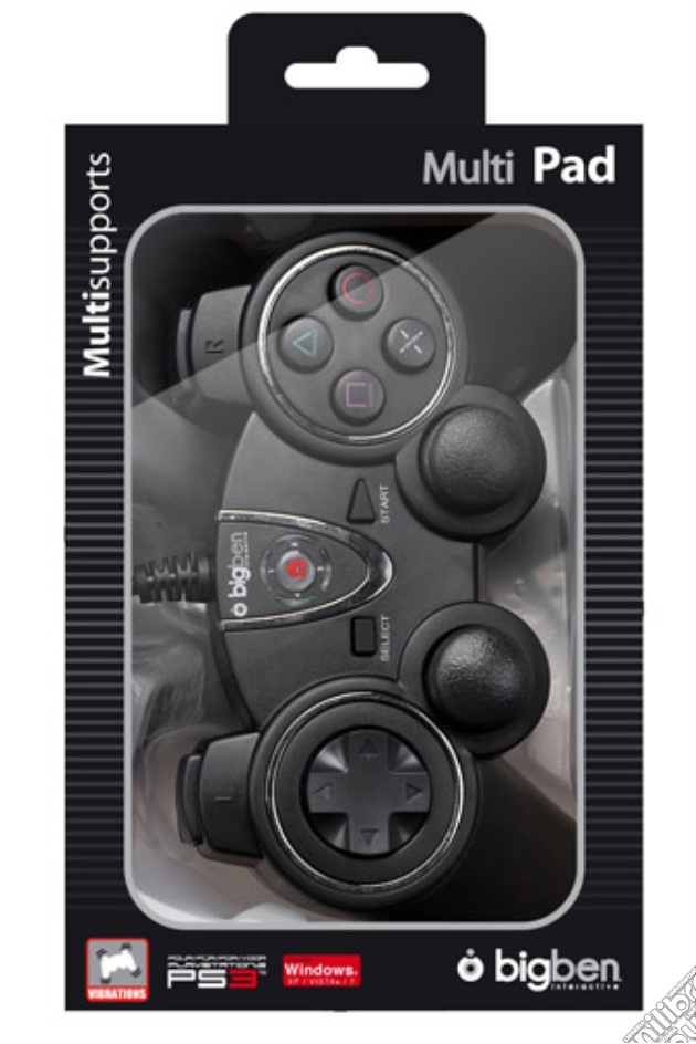 PS3 PC Ctrl dualshock con filo comp Bigb videogame di PS3