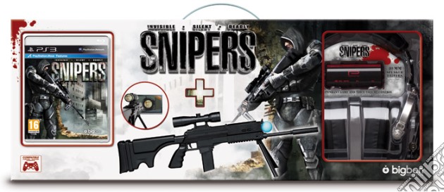 Snipers + fucile black+cuffia elicopter videogame di PS3
