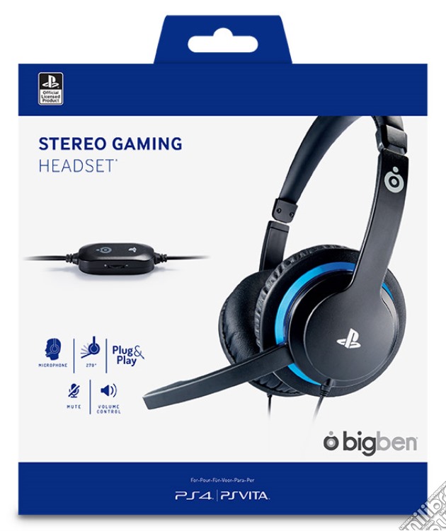 BB Cuffie Stereo Gaming V2 Uff.Sony PS4 videogame di ACC