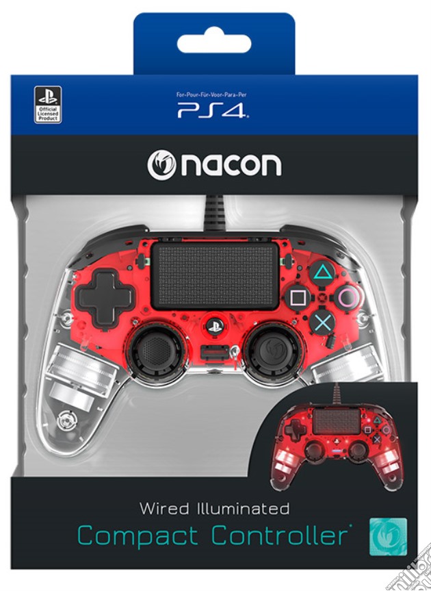 NACON PS4 Controller Wired Light Red videogame di ACC