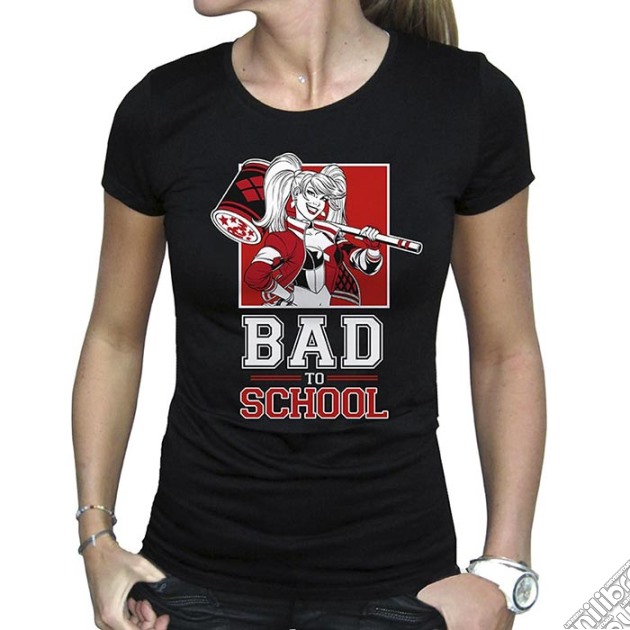 T-Shirt Harley Quinn Bad to School Donna XS videogame di TSH