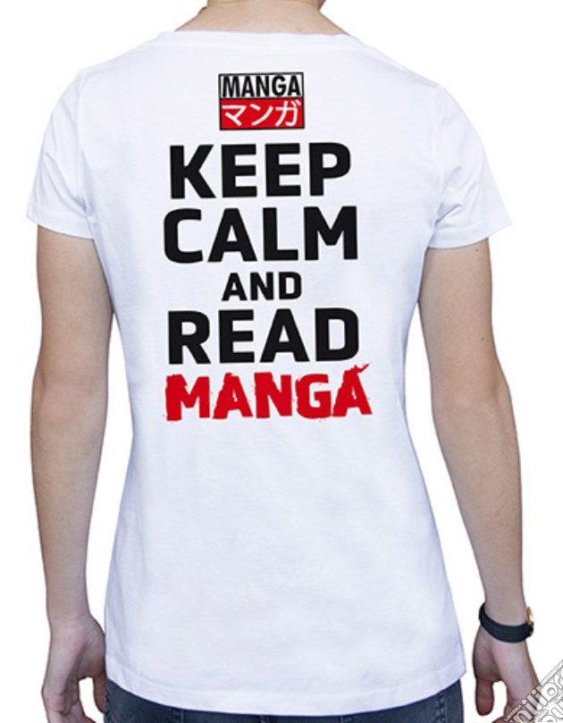 T-Shirt Keep Calm Read Manga Donna XS videogame di TSH